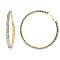 TRENDY 8CM RHINESTONE HOOP EARRINGS