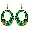 ENCHANTING AFRICAN PRINT FABRIC FISH HOOK EARRING