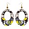 ENCHANTING AFRICAN PRINT FABRIC FISH HOOK EARRING