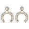 TRENDY CRYSTAL LEAF CLUSTER ARCH EARRINGS