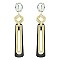 TRENDY METAL DANGLE EARRINGS