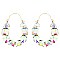STYLISH GEM STONE HOOP EARRINGS