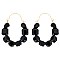 STYLISH GEM STONE HOOP EARRINGS