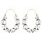 STYLISH GEM STONE HOOP EARRINGS