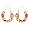 STYLISH GEM STONE HOOP EARRINGS