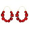 STYLISH GEM STONE HOOP EARRINGS