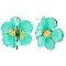 STYLISH GOLDEN STAMEN FLOWER POST EARRINGS