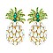 LOVELY PINEAPPLE GEM POST EARRINGS