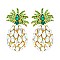 LOVELY PINEAPPLE GEM POST EARRINGS