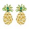 LOVELY PINEAPPLE GEM POST EARRINGS