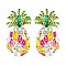 LOVELY PINEAPPLE GEM POST EARRINGS
