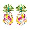 LOVELY PINEAPPLE GEM POST EARRINGS