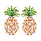 LOVELY PINEAPPLE GEM POST EARRINGS
