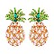 LOVELY PINEAPPLE GEM POST EARRINGS