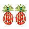 LOVELY PINEAPPLE GEM POST EARRINGS