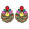 TRENDY FASHION GEM STONE EARRINGS
