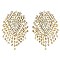 LOVELY CRYSTAL RHINESTONE FRINGE DROP POST EARRINGS