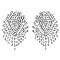 LOVELY CRYSTAL RHINESTONE FRINGE DROP POST EARRINGS