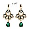 Fashionable Dangling Rhinestone Earring w/ Teardrop SLEY1427