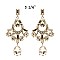 Fashionable Dangling Rhinestone Earring w/ Teardrop SLEY1427