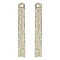 TRENDY CRYSTAL RHINESTONE FRINGE DROP EARRINGS