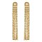 TRENDY CRYSTAL RHINESTONE FRINGE DROP EARRINGS