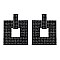 FASHION CRYSTAL RHINESTONE SQUARE DROP EARRINGS