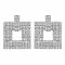 FASHION CRYSTAL RHINESTONE SQUARE DROP EARRINGS