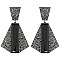 Vintage Glam Crystal Pyramid Drop Earrings