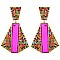 Vintage Glam Crystal Pyramid Drop Earrings