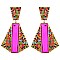 Vintage Glam Crystal Pyramid Drop Earrings