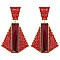 Vintage Glam Crystal Pyramid Drop Earrings