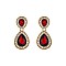 Fashionable Dangly Teardrop with Stone Edge Earrings SLEY2560