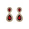 Fashionable Dangly Teardrop with Stone Edge Earrings SLEY2560