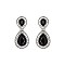 Fashionable Dangly Teardrop with Stone Edge Earrings SLEY2560