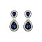 Fashionable Dangly Teardrop with Stone Edge Earrings SLEY2560