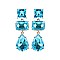 FASHIONABLE DANGLY STONE GEM DRESSY EARRINGS SLEY3645