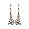 TRENDY SQUARE GEM DROP EARRINGS SLEY3656