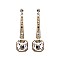 TRENDY SQUARE GEM DROP EARRINGS SLEY3656