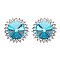 Trendy Daisy Stone Stud Earrings SLEY3686