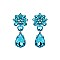 Dangly Gem Cluster Teardrop Earrings