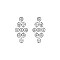 CZ CRYSTAL CUBIC EARRINGS ECZ6341