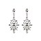 TRENDY CRYSTAL RHINESTONE DANGLY SPIKEY DROP EARRING SLEY6301