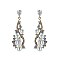 Elegant Multi Color Stones w/ Pearls Earrings SLEY7113