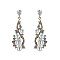 Elegant Multi Color Stones w/ Pearls Earrings SLEY7113