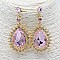 FASHIONABLE POINTED SILVER STONE EARRINGS SLEY7433