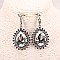 FASHIONABLE POINTED SILVER STONE EARRINGS SLEY7433