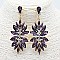 FASHIONABLE RHINESTONE DANGLE EARRINGS PURPLE SLEY7437