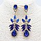 FASHIONABLE DAINTY RHINESTONE EARRINGS ROYAL BLUE SLEY7438