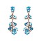 FASHIONABLE 8 CIRCLE RHINESTONE EARRING W/ GEMS SLEY7960